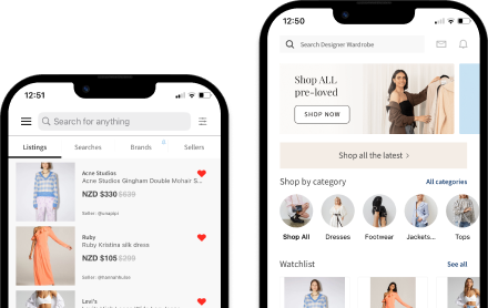 Designer Wardrobe mobile app example