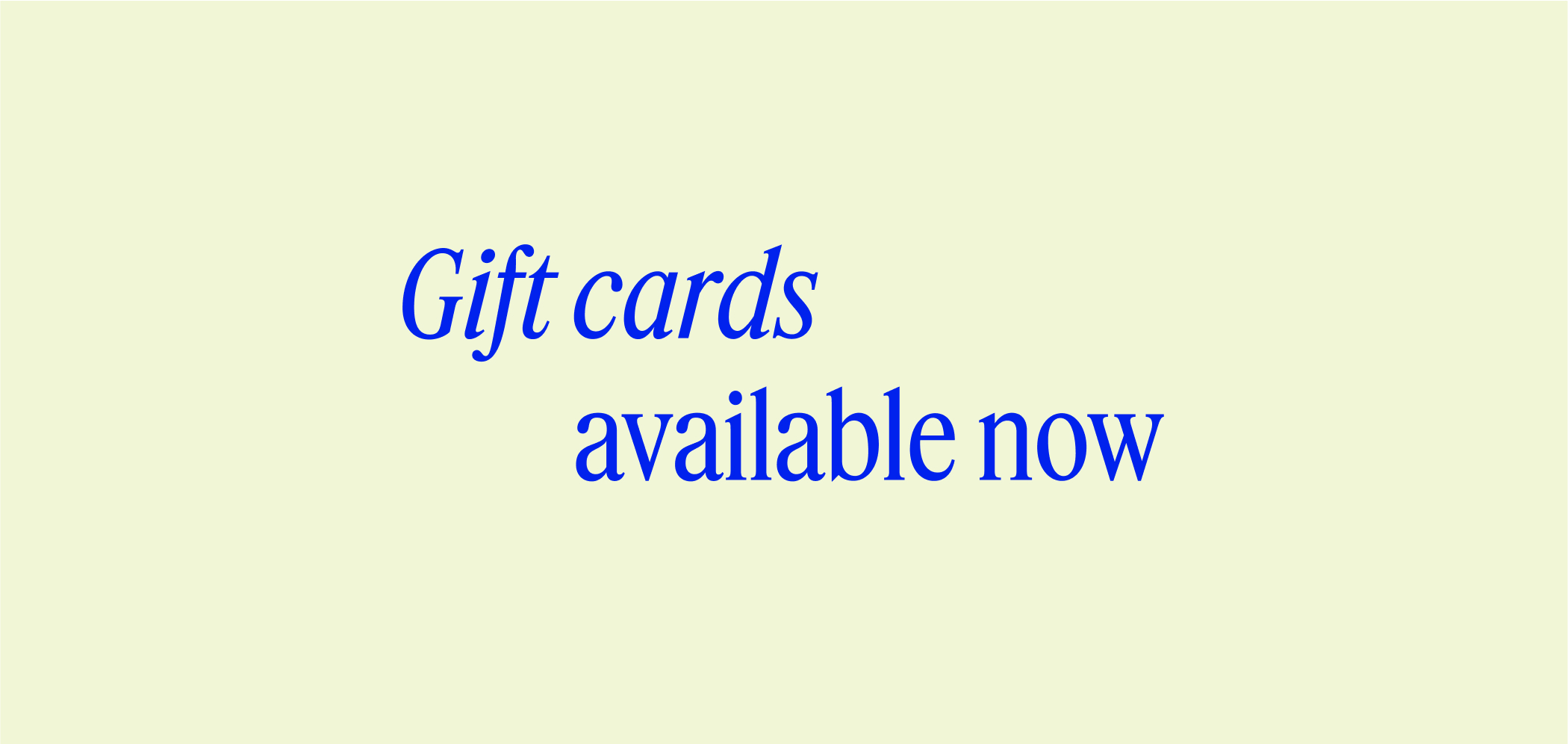 SHOP GIFT CARDS